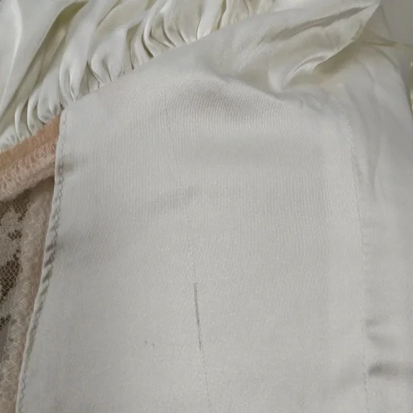 House of CB EVIANA Ivory Real Silk Puff Sleeve Dress SIZE XS REG CUP - Picture 5 of 5